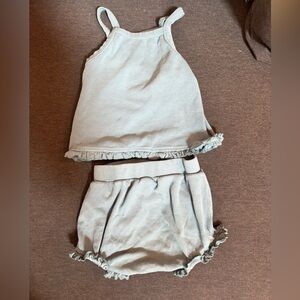 kate quinn blue ruffle Tank & Shorts